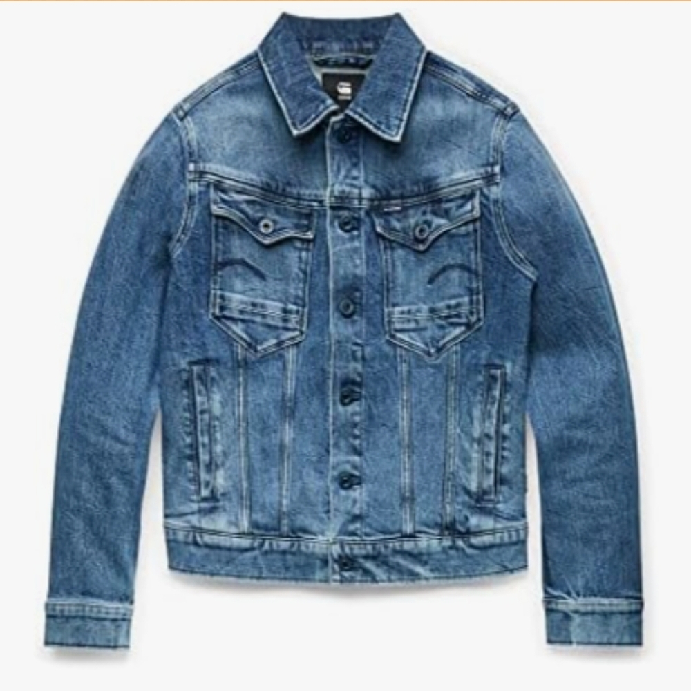 G-STAR RAW Women's Arc 3D Slim Denim Jacket Blue (Faded Santorini) SZ Medium NWT